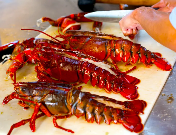 Fresh lobster prepared to order